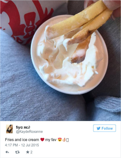 Here's why loads of people are dipping their chips in ice cream