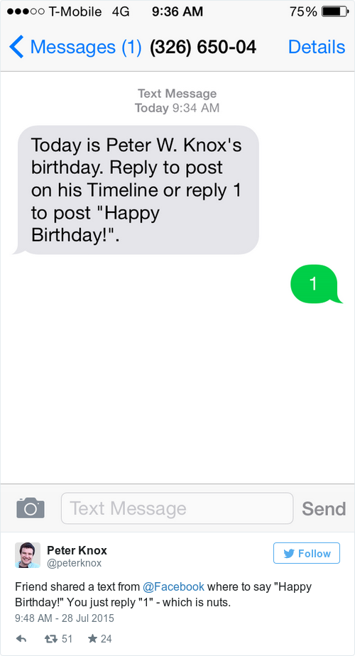 you can be really lazy now when wishing someone a happy birthday on