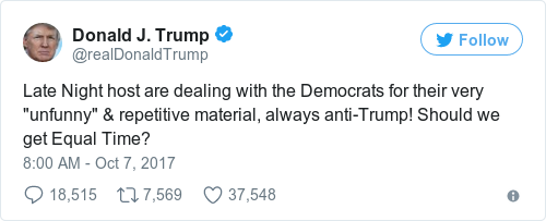 Tweet by @Donald J. Trump