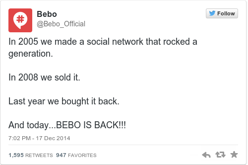 be warned bebo is back and all your old photos will be available