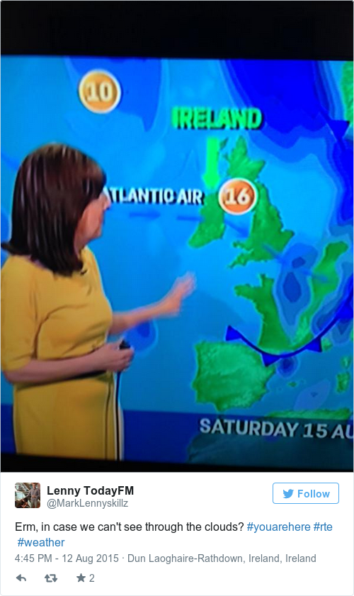 RTÉ weather gave us all an unnecessary geography lesson