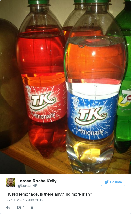 Red lemonade isn't banned everywhere but Ireland that's an urban myth