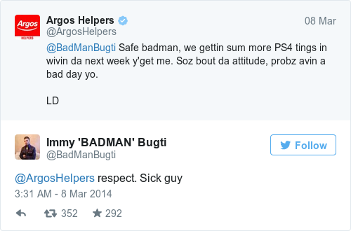 a good example of customer service
