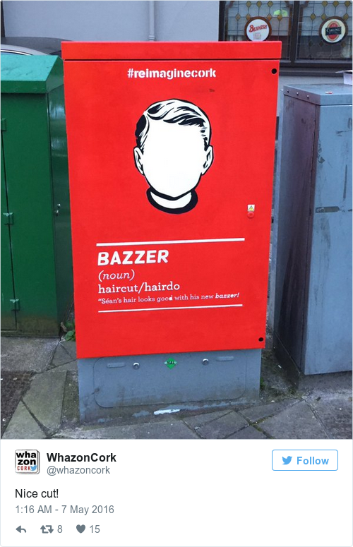 These spraypainted definitions of Cork slang words have popped up all