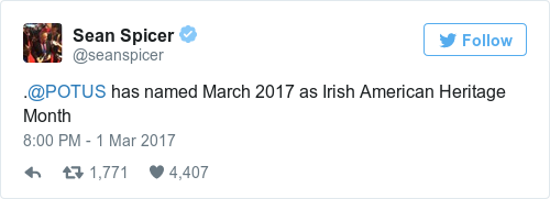 irish american heritage month