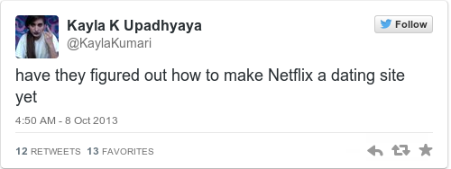 netflix doubled as a dating service Reddit gives you the best of the internet in one place get a constantly updating feed of breaking news, fun stories, pics, memes, and videos just for you passionate about something niche. netflix doubled as a dating service Reddit gives you the best of the internet in one place get a constantly updating feed of breaking news, fun stories, pics, memes, and videos just for you passionate about something niche.