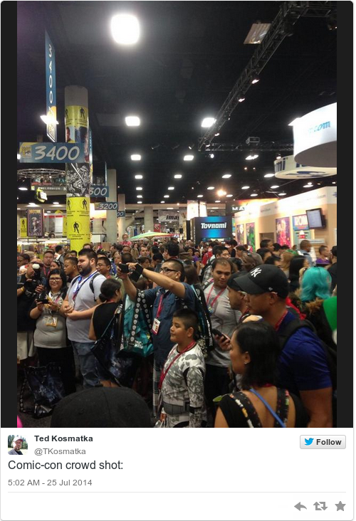 Bathroom Queue the tweets from comic-con's hall h line are absolutely insane Bathroom Queue the tweets from comic-con's hall h line are absolutely insane
