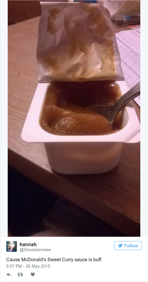 McDonald's Sweet Curry Sauce is the best McDonald's sauce there is