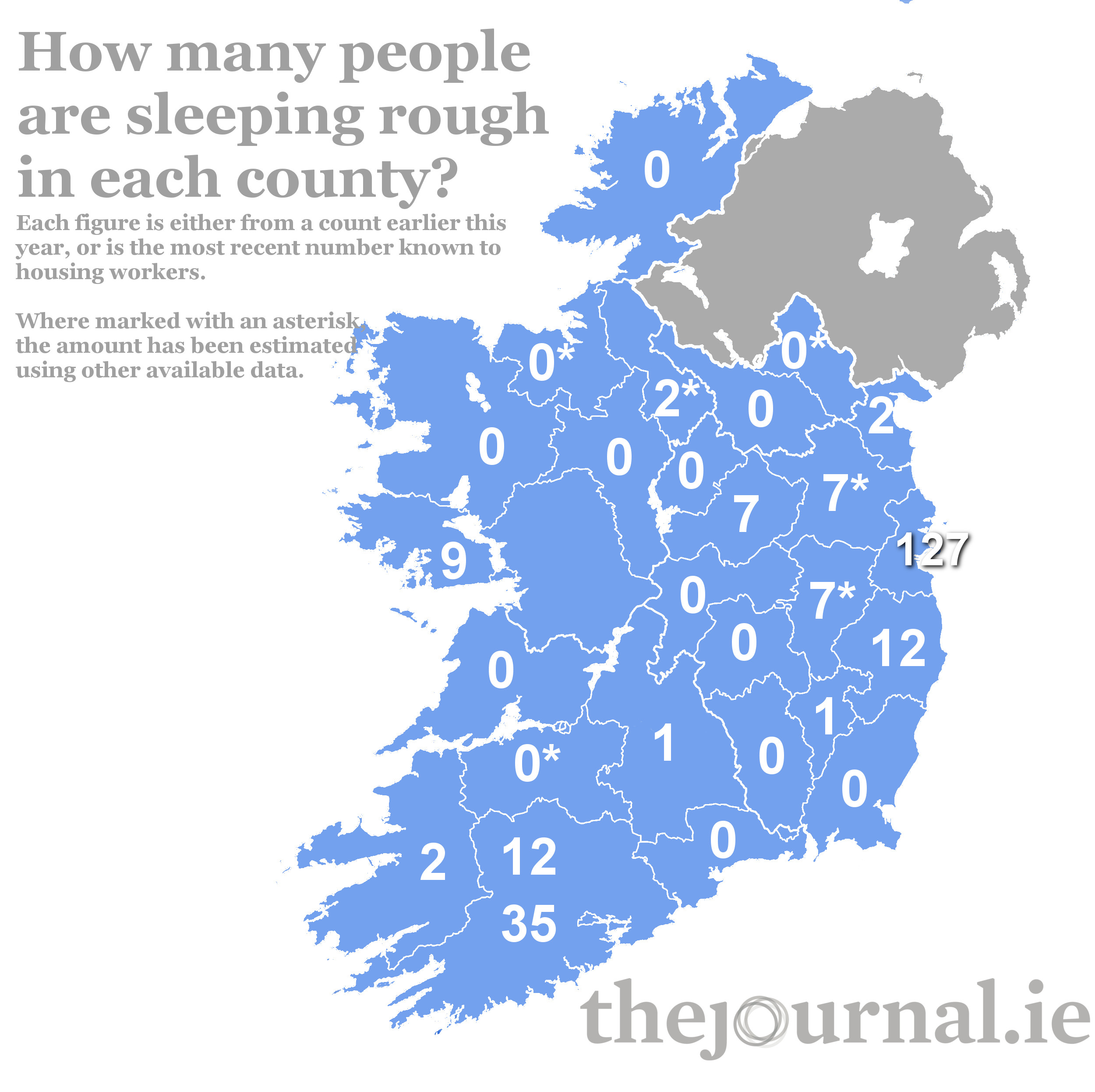 What age, where, and how many The data on homelessness in Ireland