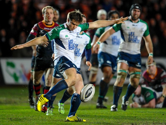 AJ MacGinty clears the ball