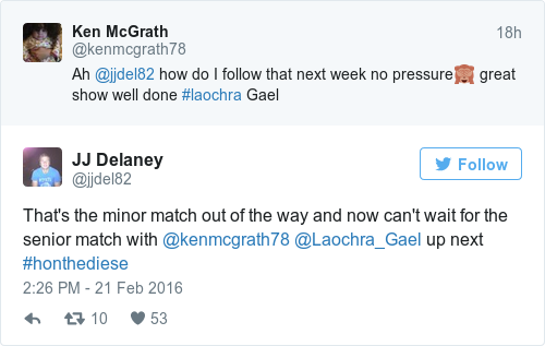 Tweet by @JJ Delaney
