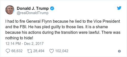 Tweet by @Donald J. Trump