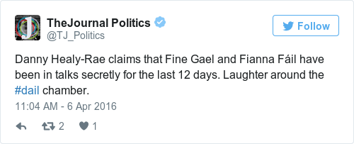 Tweet by @TheJournal Politics