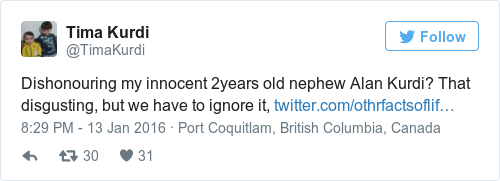 Tweet by @Tima Kurdi