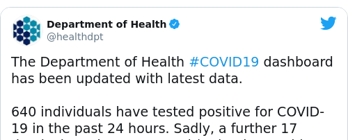 Tweet by @Department of Health