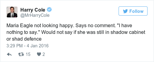 Tweet by @Harry Cole