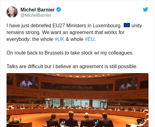 Tweet by @Michel Barnier