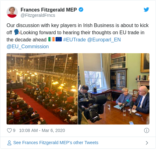 Tweet by @Frances Fitzgerald MEP
