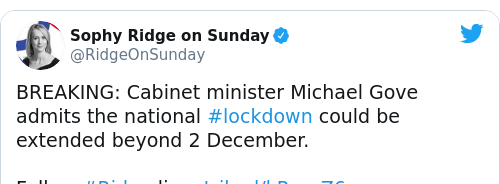 Tweet by @Sophy Ridge on Sunday