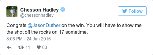 Tweet by @Chesson Hadley