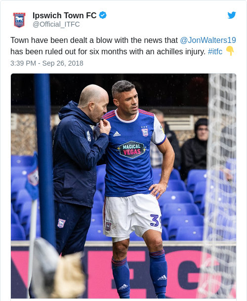 Tweet by @Ipswich Town FC
