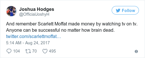 Tweet by @Joshua Hodges