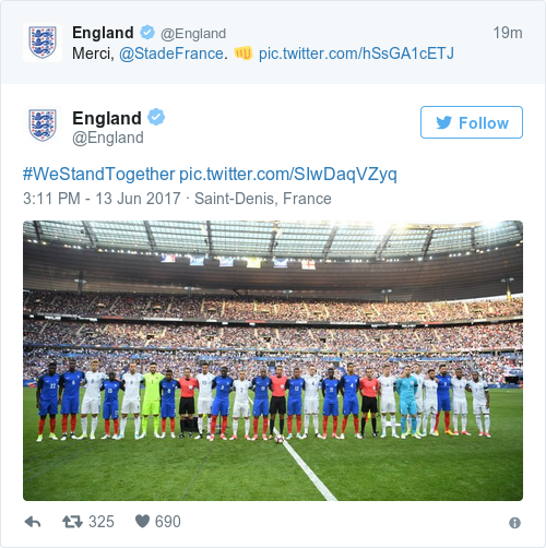 Tweet by @England