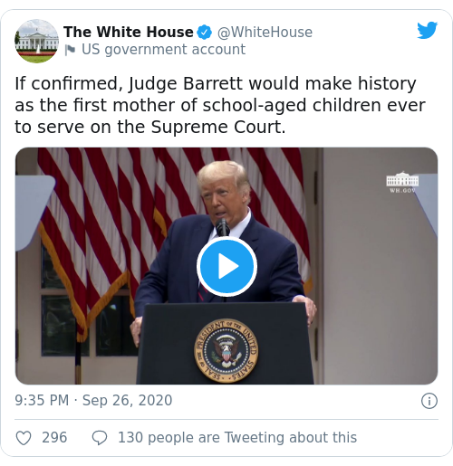 Tweet by @The White House