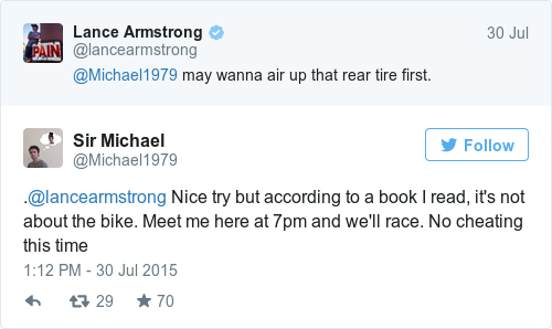 Tweet by @Sir Michael