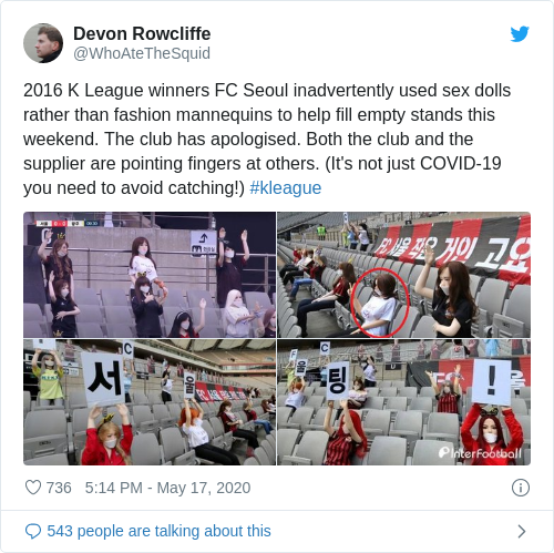 Tweet by @Devon Rowcliffe
