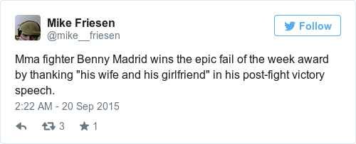 Tweet by @Mike Friesen