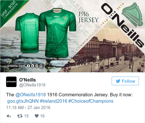 Tweet by @O'Neills