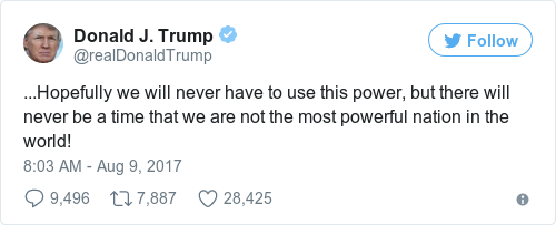 Tweet by @Donald J. Trump