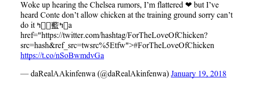 Tweet by @daRealAAkinfenwa