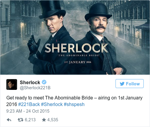Tweet by @Sherlock