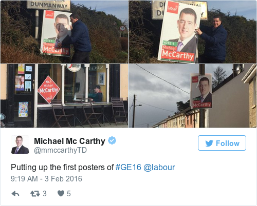 Tweet by @Michael Mc Carthy