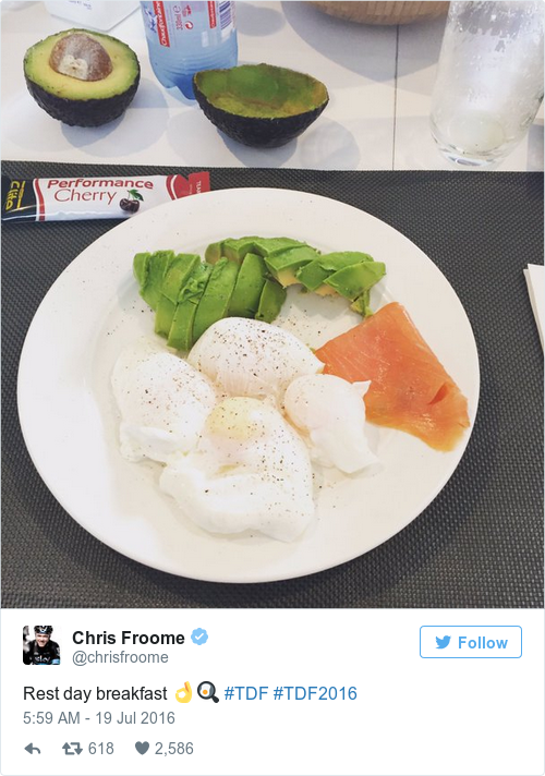 Tweet by @Chris Froome