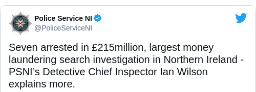 Tweet by @Police Service NI