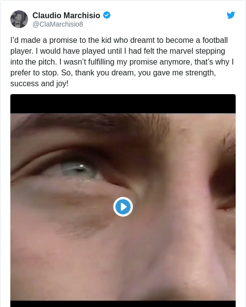 Tweet by @Claudio Marchisio