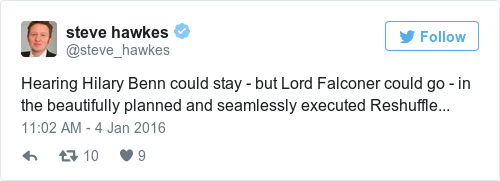 Tweet by @steve hawkes