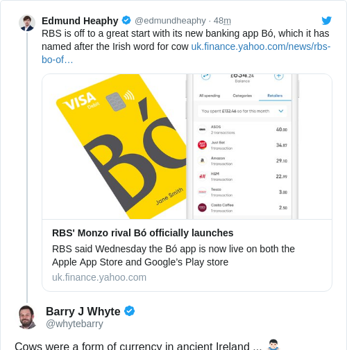 Tweet by @Barry J Whyte