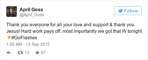 Tweet by @April Goss