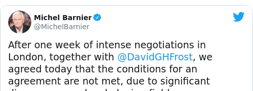 Tweet by @Michel Barnier