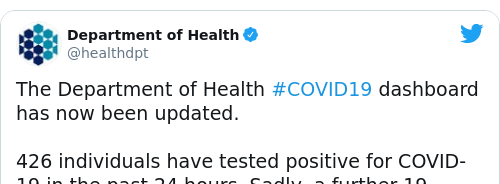Tweet by @Department of Health