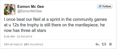 Tweet by @Eamon Mc Gee