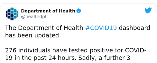 Tweet by @Department of Health