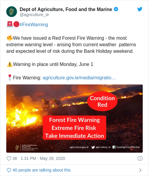 Tweet by @Dept of Agriculture, Food and the Marine