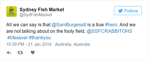 Tweet by @Sydney Fish Market