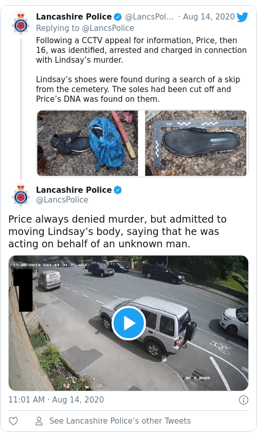 Tweet by @Lancashire Police