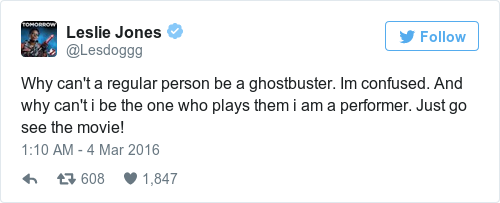 Tweet by @Leslie Jones